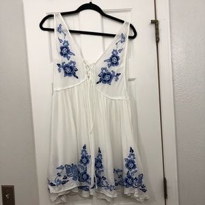 Small white free people slip dress